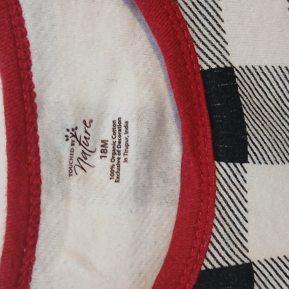 Black and White Checkered Dress with Red Accents - Picture 2 of 3